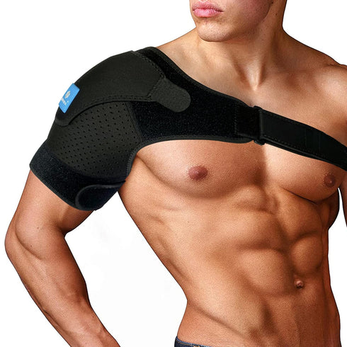Shoulder Brace for Men and Women – Adjustable Shoulder Strap Compression Sleeves for Arms Women and Men – Comfortable Breathable Neoprene – Should...