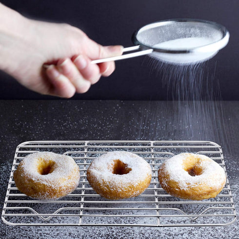 E-far Small Baking Rack Set of 2, Stainless Steel Metal Roasting Cooking Racks, Size – 8.6"x6.2", Non Toxic & Rust Free, Fit for Small Toaster Ove...