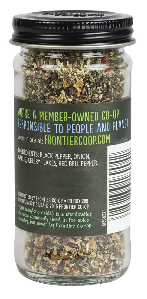 Frontier Co-op Salt-free Veggie Pepper Spice Blend, 1.9 Ounce Bottle, Great on Veggies, Chicken, Fish and More...