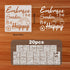 20pcs Word Stencils, Stencils for Painting on Wood Canvas Includes Dreams Hopes Love Inspirational Words Stencils Reusable Templates Drawing Templ...