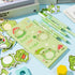 57Pcs Frog Sticky Notes with Pen Stickers Stationery Set 0.5mm Black Gel Ballpoint Pens Frog Self-Stick Notes Pads Cartoon Frog Vinyl Stickers Bac...