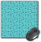 3dRose LLC 8 x 8 x 0.25 Inches Mouse Pad, Pretty Little Falling Turquoise Flowers Pattern (mp_168456_1)...