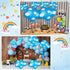 12 Pieces Blue Cloud Foil Balloons Set Include 4 Large and 8 Small Cloud Printed Balloons Blue and White Cloud Balloons for Baby Shower Story Birt...
