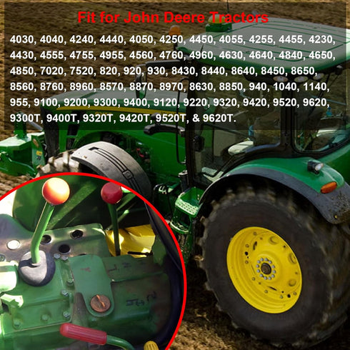 Red Gearshift Knob Shift Lever Knob Replacement for John Deere Tractors 1020 2640 2755 4430 4455 8430 Replace R50864 R161382 R153875 R58296...