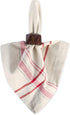 DII French Stripe Tabletop Collection Farmhouse Style Dining Table Linen Napkin Set, 20x20, Taupe/Red, 6 Piece...