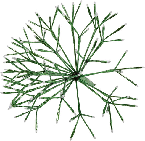Alpine Corporation 16"H Indoor Holiday 3D Snowflake Hanging Ornament with LED Lights, Green , Christmas Decoration...