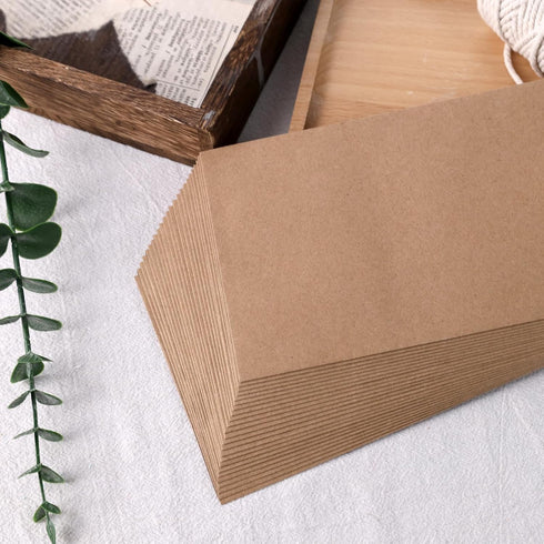 HANSGO 50PCS Kraft Envelopes, 6.3" x 4.3" Gift Card Holders Invitation Envelopes for Wedding Postcards Greeting Cards Mailings Holidays...