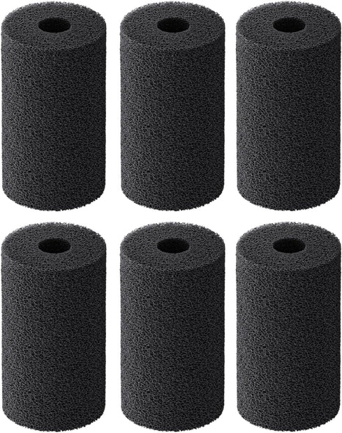 Pawfly 6 Pack Pre-Filter Sponge, Aquarium Filter Sponge 0.4" Intake Sponge Foam Roll for Small Fish Shrimp Fry Fish Tank Covers Accessories...