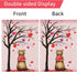 Valentine's Day Cat Garden Flag, Valentines Heart Love Tree Burlap 12 x 18 Inch Double Sided Yard Flag, Spring Seasonal Outdoor Decoration for Val...