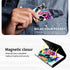 Credit Card Holder Aluminum Auto Pop Up Wallet Case,Leather Card Case Front Pocket Trifold Wallet with RFID Blocking Banknote Slot Thin Wallets fo...