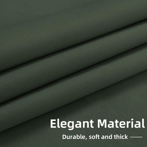Easy-Going French Door Curtains, Thermal Insulated Privacy Blackout Door Window Tie up Curtains for Entryway Front Door, 1 Panel, 26x68 inch, Grey...