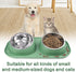 Ptlom Dog Cat Basic Food and Water Bowl Set, 2 Removable Stainless Steel Feeding Bowls with Non-Slip Leak-Proof Plastic Stand Suitable for Small a...