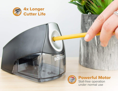 Compact Desktop Electric Pencil Sharpener, Black, Sold as 1 Each...