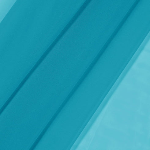 Pairs to Go Victoria Voile Modern Sheer Rod Pocket Window Curtains for Living Room (2 Panels), 59 in x 95 in, Turquoise...