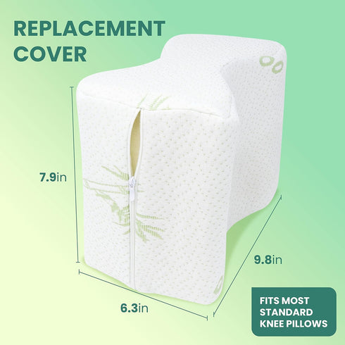 2-Pack Replacement Knee Pillow Covers - Washable Replacement Leg Pillowcase - Cooling Breathable Soft Leg Pillowcases - Replacement Covers for Kne...
