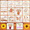 12 Pcs Sunflower Stencil Bee Butterfly Spring Summer Flower Daisy Floral Stencil Template for Painting on Wood Crafts Canvas Home Decor,7.87x7.87 ...