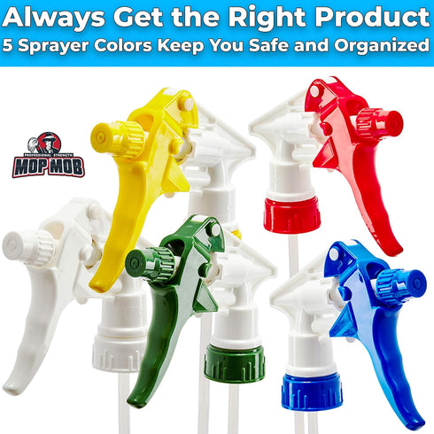 Leak-Free, Chemical Resistant Spray Head 5 Pk Industrial Spray Heads Only (No Bottles) for Auto/Car Detailing, Window Cleaning and Janitorial Supp...