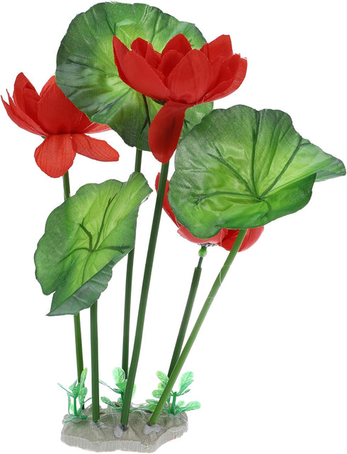 VOCOSTE 1pcs Fish Tank Aquarium Decorations Plants, Mini Aquarium Decorations Plastic Plants for Aquarium Decorations, Red 10.24"...