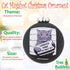 Tree Buddees Hilarious Cat Mugshot - Knocked Down The Xmas Tree Funny Glass Christmas Ornament...