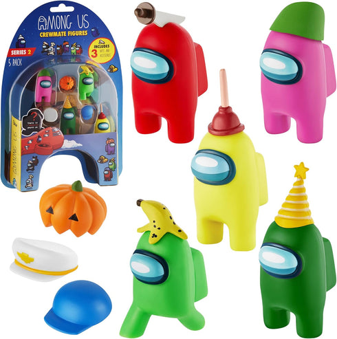 P.M.I. Crewmate Figures | 5 Toys Out of 16 Collectibles in 1 Pack | Merch Incl. The Peeled and The Clogged | 1 Hidden Impostor | Mini Toys with 3 ...