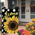 Daisy Sunflower Welcome Sunshine Garden Flag 12x18 Inch Double Sided, Summer Seasonal Holiday Burlap Yard Outdoor Decoration Black (Sunflower)...