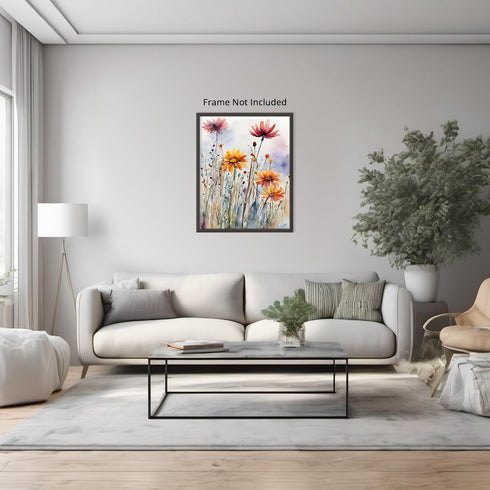 Posterizer 1 pcs-dainty flowers in nature -oil painting style-1-Floral & Botanical Art-Landscape & Nature Art-Living Room Bedroom Decor- unframed ...