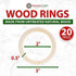 Mandala Crafts 75mm Wooden Rings Macrame Supplies - 20 Unfinished DIY Natural Wood Macrame Rings Circles for Crafts and Jewelry Making...