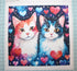 Fabric Panel 14"x14" Cats 100% Cotton Quilting Panel Square AM463...