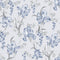 17.7"x118" Blue Grey Floral Peel and Stick Wallpaper Iris Flower Bouquet Leaf Mural Wallpaper Floral Contact Paper Self Adhesive Removable Floral ...