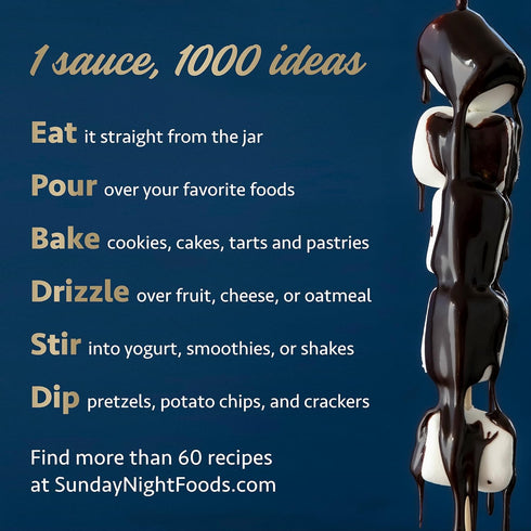 Sunday Night Founder’s Reserve Sweet + Rich Chocolate Sauce - Homemade Premium Chocolate, Brownie Flavor with Vanilla & Caramel, Luxurious Hot Fud...