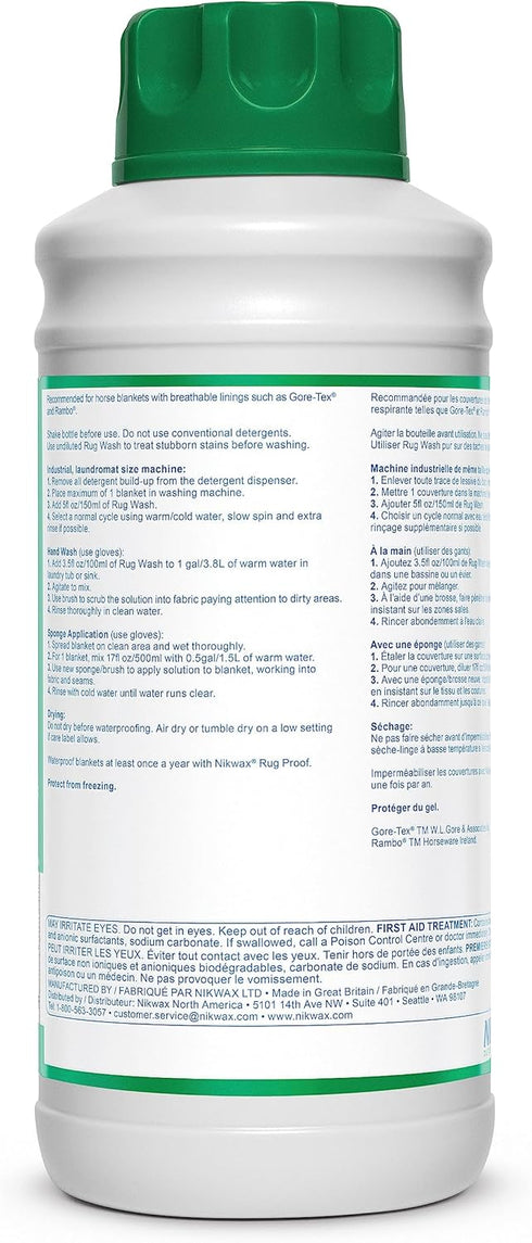 Nikwax Rug Wash, 34fl oz ,Blue...