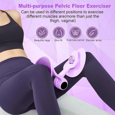 Hip and Inner Thigh Trainer | 360-degree Adjustable Pelvic Floor Muscle Trainer for Arms & Slimmer Thighs | Leg Press, Butt Workout and Kegel Exer...