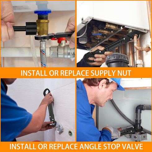 Angle Stop Wrench Kit Plumbing Tools Angle Stop Removal Tool for Professional Plumber, Plumbing Tools for Installing a New Compression Angle Stop ...