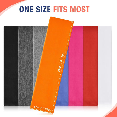 Hotop 20 Pcs Sport Headbands for Girls Women Yoga Headbands Bulk Elastic Headband Non Slip Stretchy Soft Fabric Hair Bands for DIY Team Running Ba...