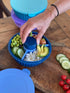 Yumbox® Poke Bowl, Leakproof Salad Bowl with lid, Removable 3-Section Divider, 4.2 Cups Volume, Easy-Open Triple Latches; removable and built-in t...