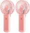 JZCreater 2Pack Mini Handheld Fan,Portable Hand Held Fan, 15H Cooling Fan, Quiet 4 Speed, USB Rechargeable Battery Operated Desk Fan, Small Electr...