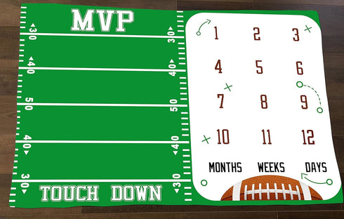 Baby Monthly Milestone Blanket Football Sports Months Blanket for Toddler Photography Background Prop 60"x40" BTLSLY49...