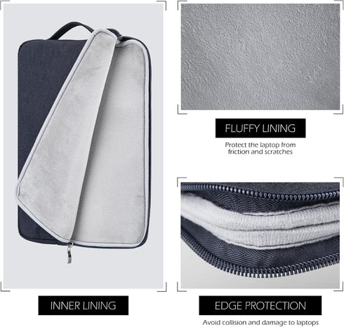 13 Inch Laptop Sleeve Waterproof Soft Protective Case for 13" MacBook Air M2 M1 A2681 A2337 A2179(2018-2022)/MacBook Pro 13 M2 M1 A2338 A2289(2016...