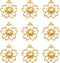 Pandahall 20Pcs Flower Alloy Open Back Bezel Pendants 30x28x2.5mm Sakura Hollow Frame Pendant Charms For DIY UV Resin Pressed Flower Jewelry Makin...
