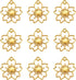 Pandahall 20Pcs Flower Alloy Open Back Bezel Pendants 30x28x2.5mm Sakura Hollow Frame Pendant Charms For DIY UV Resin Pressed Flower Jewelry Makin...
