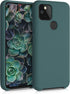 kwmobile Case Compatible with Google Pixel 5 Case - TPU Silicone Phone Cover with Soft Finish - Blue Green...