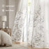 Madison Park Cecily Semi Sheer SINGLE Panel Window Curtain Burnout Botanical Print, Easy To Hang, Fits up to 1.25" Diameter Rod, 50x84", Leaves Gr...