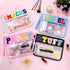 Chenille Letter Clear Travel Zipper Pouch, Preppy Makeup Bag with Removable Shoulder Strap Clear Cosmetic Toiletry Bag, Water-proof Makeup Travel ...