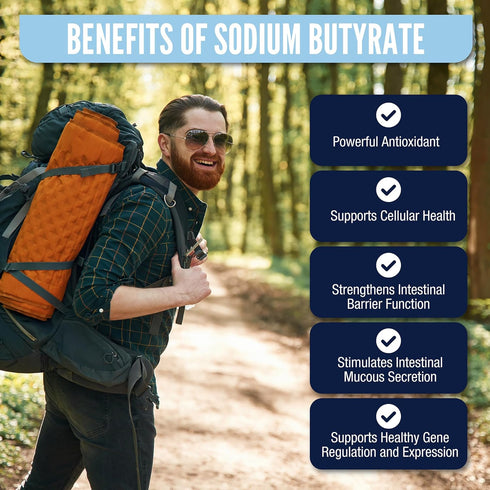 Extended Release Sodium Butyrate Postbiotic Short Chain Fatty Acid | Micro-Granule Formulation | 120 capsules | 300mg per Capsule | Independently ...