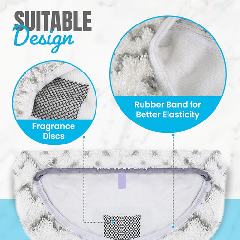 2 Pack Steam Mop Replacement Pads for Bissell Powerfresh Steam Mop 1940 1440 1544 1806 2075 Series, Model 19402 19404 19408 19409 1940a 1940f 1940...