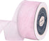 VATIN Light Pink Organza Wired Ribbon, 1-1/2" Pink Sheer Ribbon with Metallic Edge for Christmas Tree Decoration Gift Wrapping Wedding Crafts -25 ...