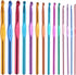 BCMRUN 14 pcs Multicolor Aluminum Crochet Hooks Knitting Needles Craft Yarn 2-10mm …......