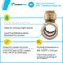 SharkBite 1/2 Inch PVC x 1/2 Inch PVC x 1/2 Inch CTS Slip Tee, Push To Connect Brass Plumbing Fitting, UIP364A...