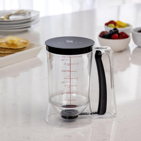 Pancake Batter Dispenser Baking Tool for Cupcakes, Crepes, Waffles, Muffins, Funnel Cake, Griddle Breakfast Accessory...