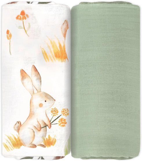 Fern & Avery Baby Swaddle Blankets - Receiving Blanket for Boys & Girls - Lightweight Breathable Organic Cotton - Gender Neutral Swaddle Blankets ...